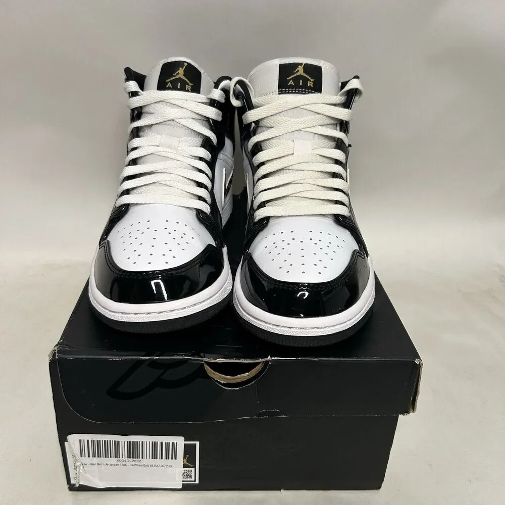 Nike Air Jordan 1 Mid SE “Patent Black Metallic Gold” 2024